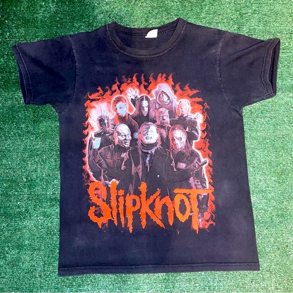 Slipknot T-Shirt Uomo Devil Single Logo Blur, Manica Corta, Nero